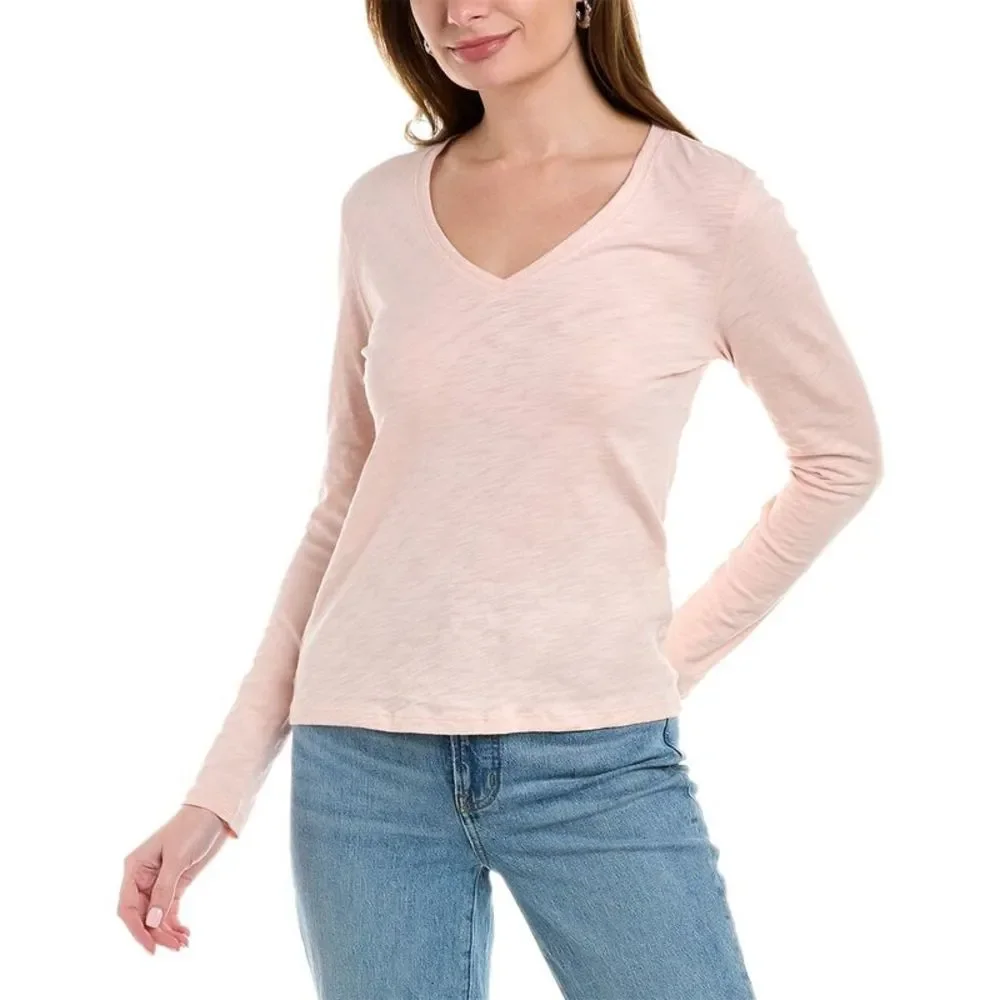 Lilla P Back Seam V-Neck T-Shirt
